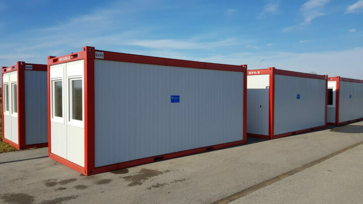 Residential containers for earthquake-affected people