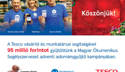 95 millió forint segítség másfél hónap alatt a Tesco munkatársaitól és vásárlóitól a rászorulóknak