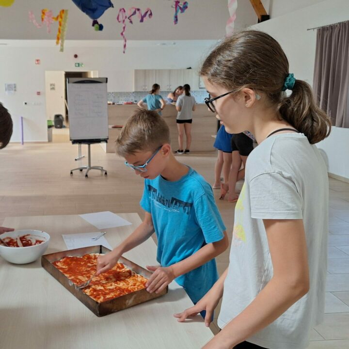 Közös pizzasütés